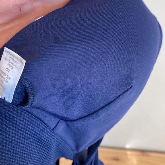 Eberjey Pique Vivian Bikini Top Peacoat Navy Color L - Picture 11 of 12